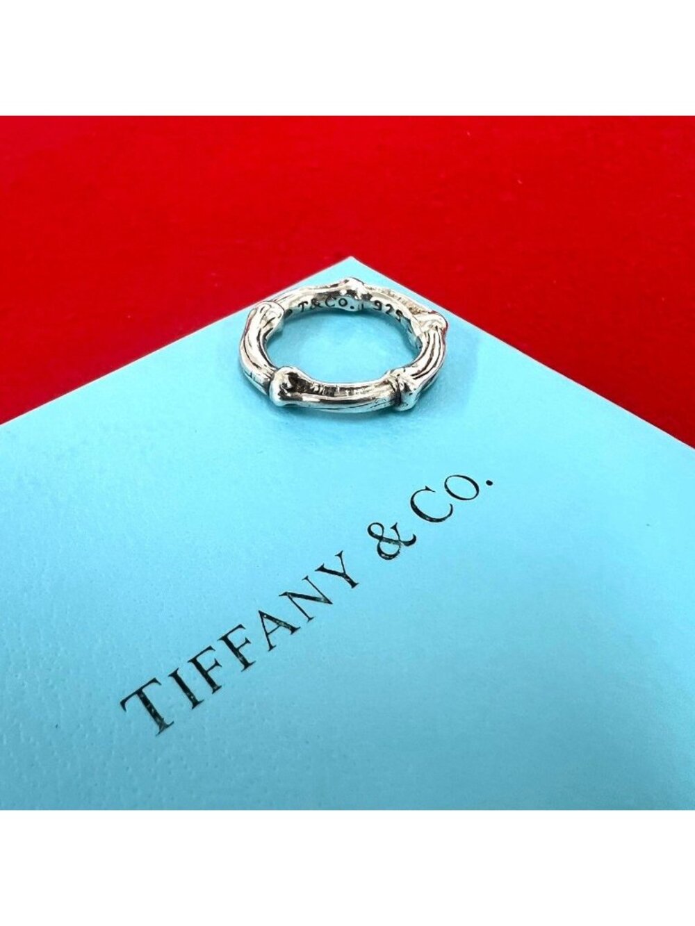 Tiffany & Co Vintage Bamboo Ring 925 Sterling Silver